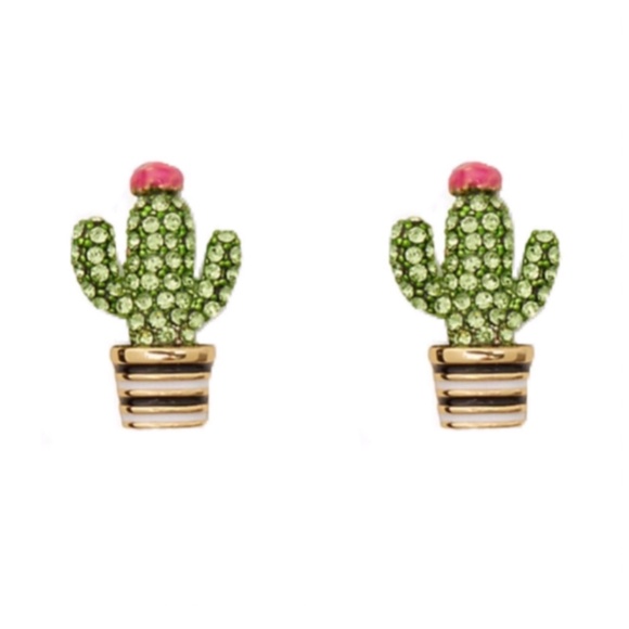 Kate Spade crystal cactus earrings